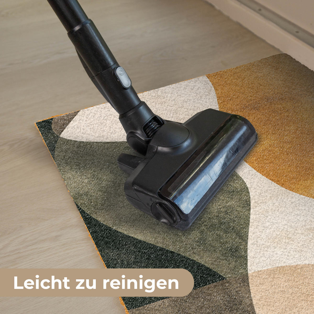 FUSSMATTE Formen - Ockergelb - Abstrakt 90x60 cm - Multicolor, Kunststoff (90/0.4cm) - MuchoWow