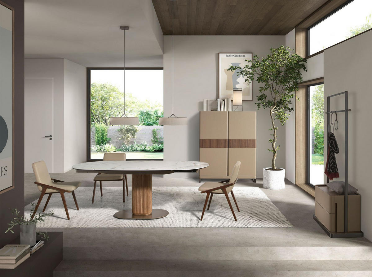 STUHL Nerzfarben 54/59/80 cm - Taupe/Fango, Leder/Holz (54/80/59cm) - ANGEL CERDA