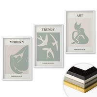 WANDBILDER 3er-Set - 40x60 cm Weißer Rahmen - Matisse abstrakte Figuren - Weiß, Kunststoff (40/60cm) - ArtPrintCave