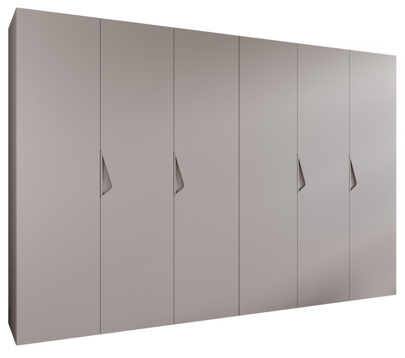 DREHTÜRENSCHRANK 202/300/52 6-türig - Beige, Holz/Metall (300/202/52cm) - Abiks Möbel