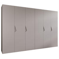 DREHTÜRENSCHRANK 202/300/52 6-türig - Beige, Holz/Metall (300/202/52cm) - Abiks Möbel