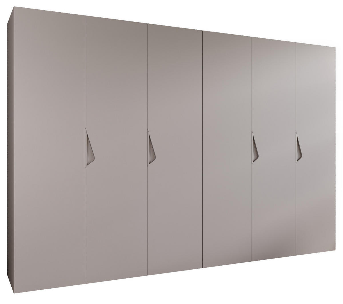 DREHTÜRENSCHRANK 202/300/52 6-türig - Beige, Holz/Metall (300/202/52cm) - Abiks Möbel