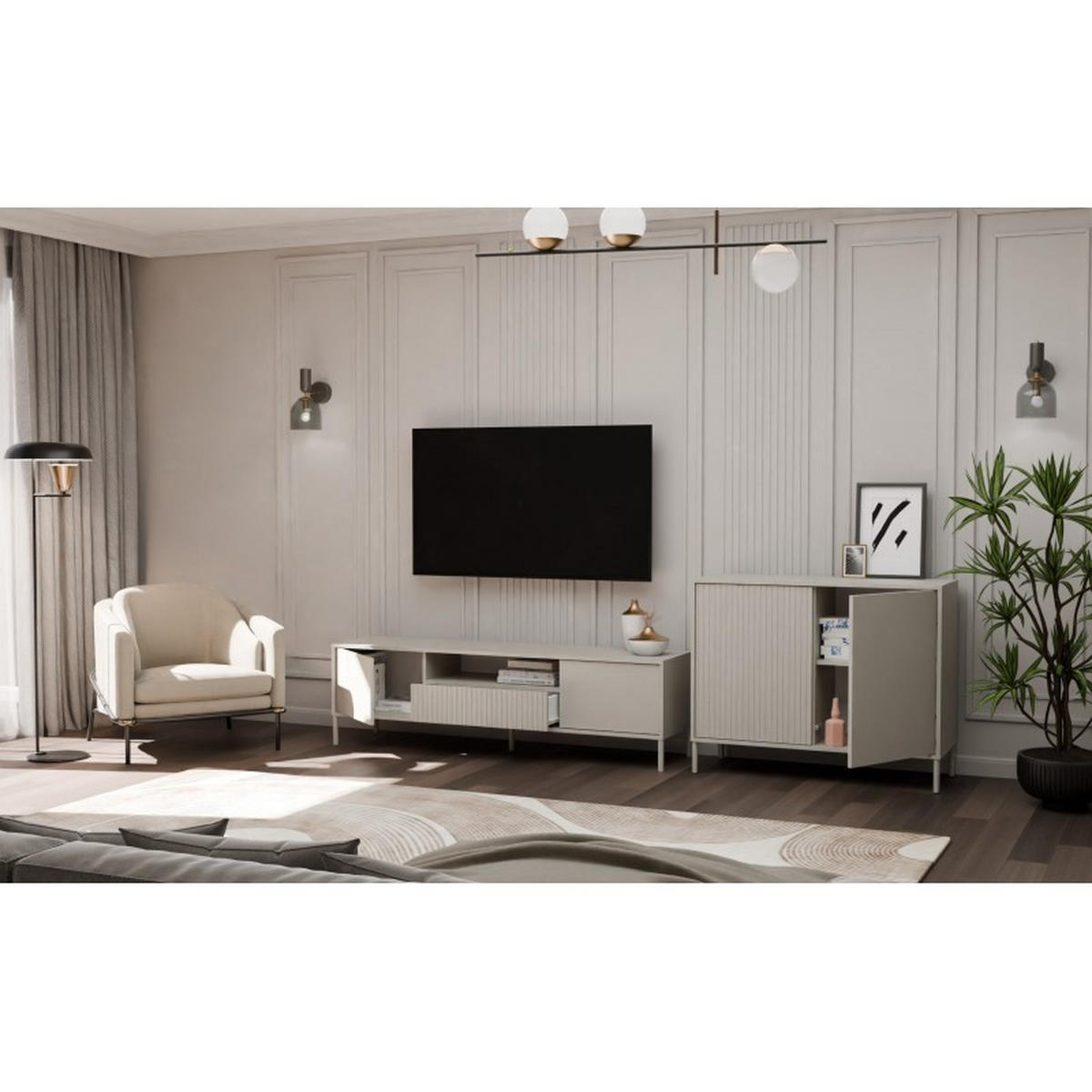KOMMODE Kaschmir 104/82,5/40 - Kaschmir, Holzwerkstoff (104/83/40cm) - RAUMHIRSCH FURNITURE