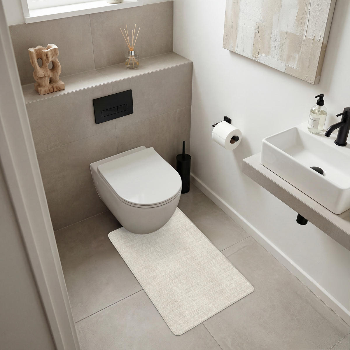 WC PŘEDLOŽKA Povlečení - Textura - Béžová 50x80 cm - béžová, textil/plast (50/1cm) - OnlyWow