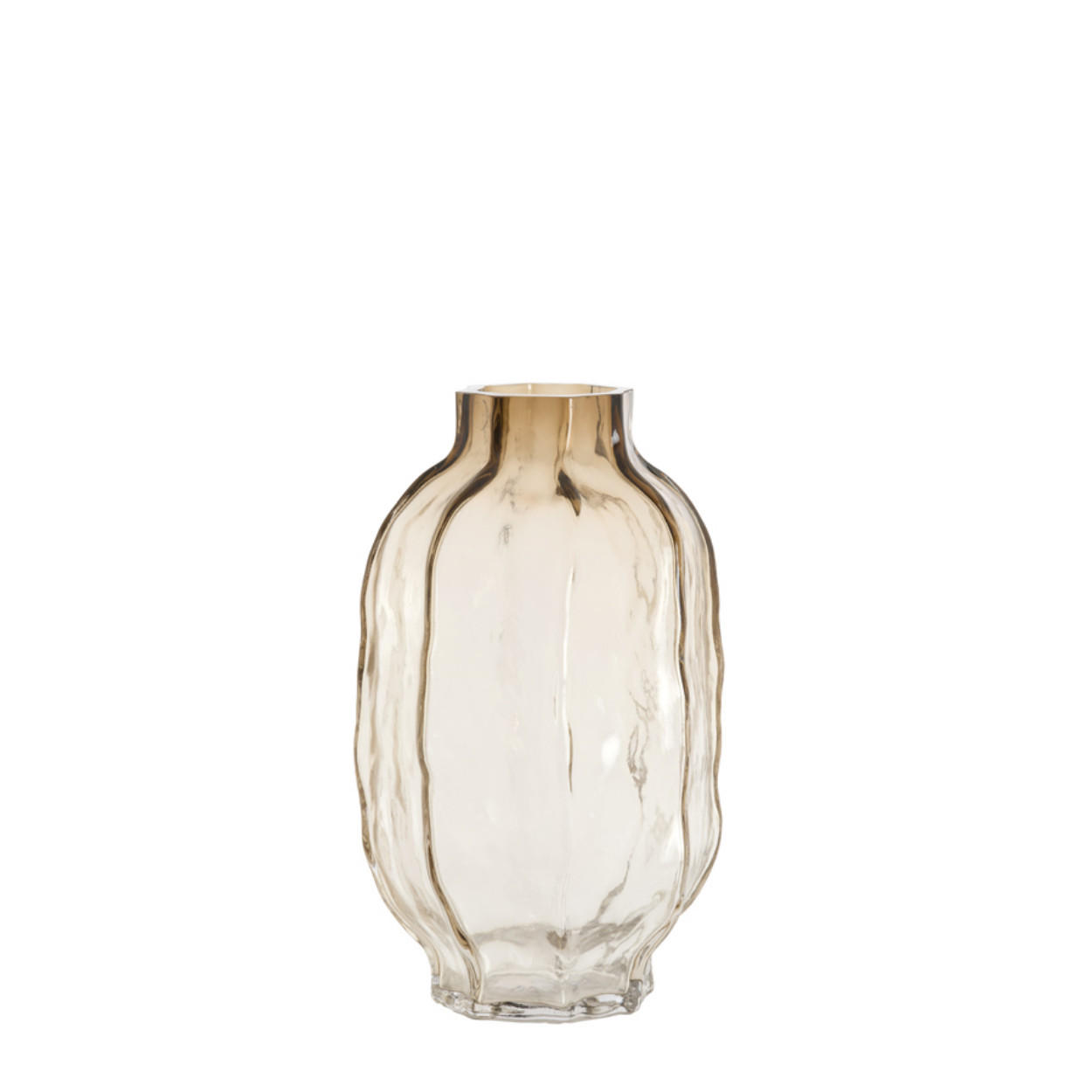 VASE Tejeda - Braun - 25/25/44.5 cm - Braun, Glas (44.5cm) - Light & Living