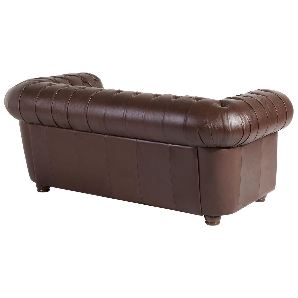 SOFA 2-Sitzer Kalea Bezug Wischleder Buche nussbaum dunkel / braun - Braun, Leder (172/76/98cm) - 58aufmkessel
