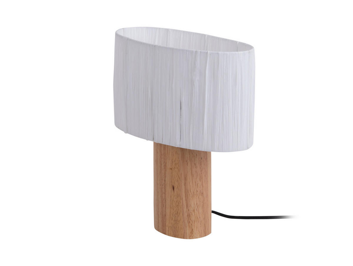 TISCHLAMPE Sheer 21/21/30 cm - Weiß, Naturmaterialien (21/21/30cm) - Leitmotiv