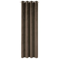 ÖSENVORHANG VELVET SIGNATURE - Braun, Textil (140/1/250cm) - Tom Tailor