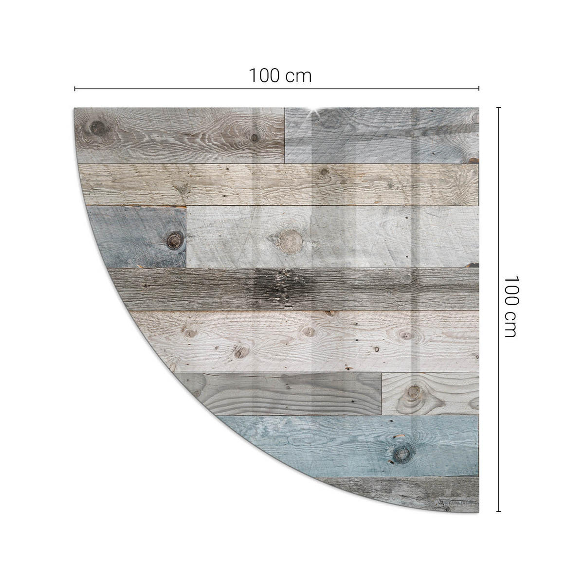 GLASPLATTE für Kamin 100x100 cm Grau - Grau, Glas (100/100/0.4cm) - ArtPrintCave