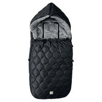 KINDERWAGEN-FUSSSACK Recy XL, black/greyblack/grey - Schwarz Hochglanz, Textil (44/7/95cm) - Kaiserbaby