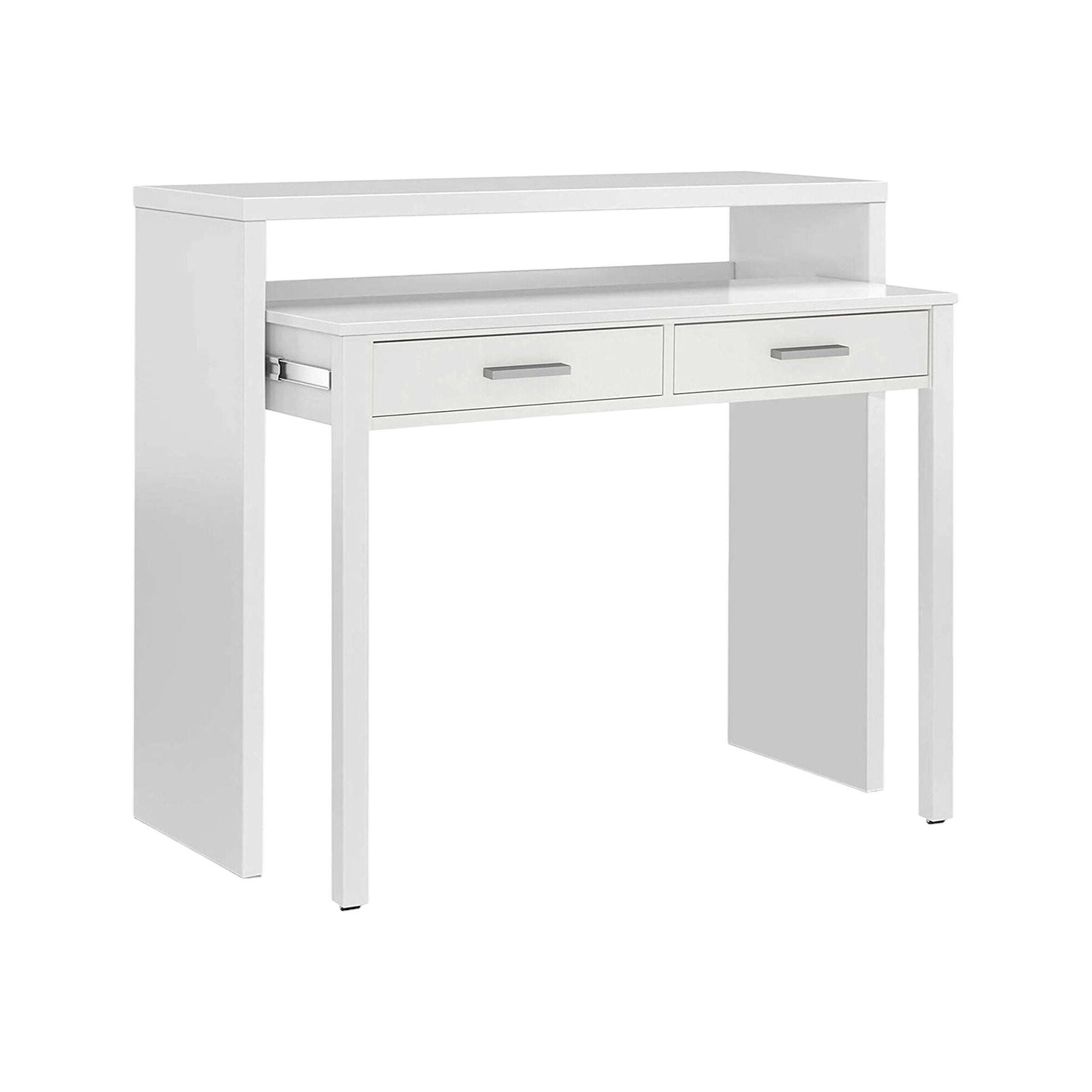 SCHREIBTISCH Weiß 36/98.5/87.5 cm - Weiß, Holzwerkstoff (36/98.5/87.5cm) - DMORA