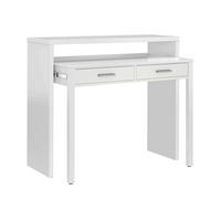 SCHREIBTISCH Weiß 36/98.5/87.5 cm - Weiß, Holzwerkstoff (36/98.5/87.5cm) - DMORA