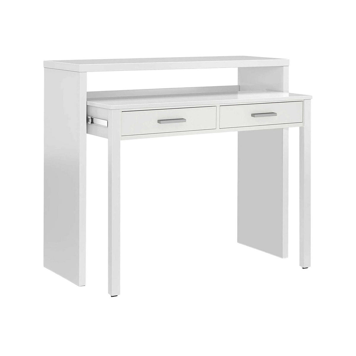 SCHREIBTISCH Weiß 36/98.5/87.5 cm - Weiß, Holzwerkstoff (36/98.5/87.5cm) - DMORA