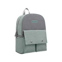 WICKELTASCHE Nia grün Rucksack, Reißverschlussöffnung, Thermofächer, Wickelunterlage, Fächer - Grün, Textil (7/35/30cm) - Kikka boo