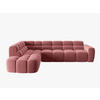 ECKSOFA links Lisa aus Samt lachs 5 Sitzplätze - Dunkelrosa, Textil (234/293cm) - Micadoni