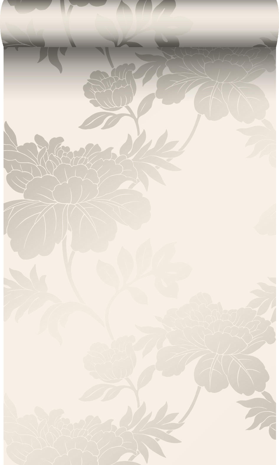 TAPETE Blumen 53 cm x 10.05 m - Beige, Papier (53/1000cm) - Origin Wallcoverings