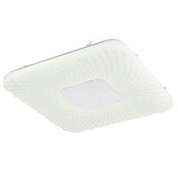 LED DECKENLEUCHTE FINDUS Weiß Metall - Weiß, Metall (43/43/4.6cm) - Globo Lighting