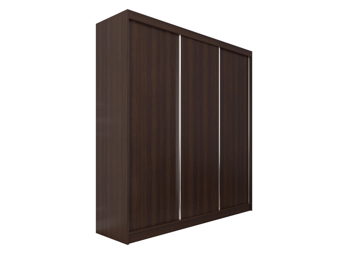 SCHWEBETÜRENSCHRANK SOFIA 180/216/61 cm 3-türig Wengefarben - Wengefarben, Holzwerkstoff (180/216/61cm) - MASSENO