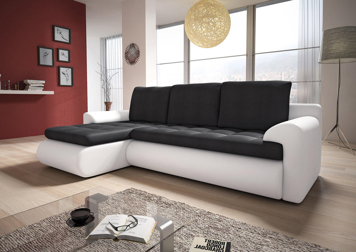 ECKSOFA Santi, Seite: Links - Grau, Holz/Textil (226/152cm) - Sofnet