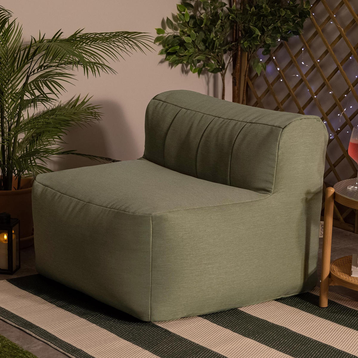 SITZSACK-SOFA Sessel - Grün, Textil (95/68/100cm) - icon