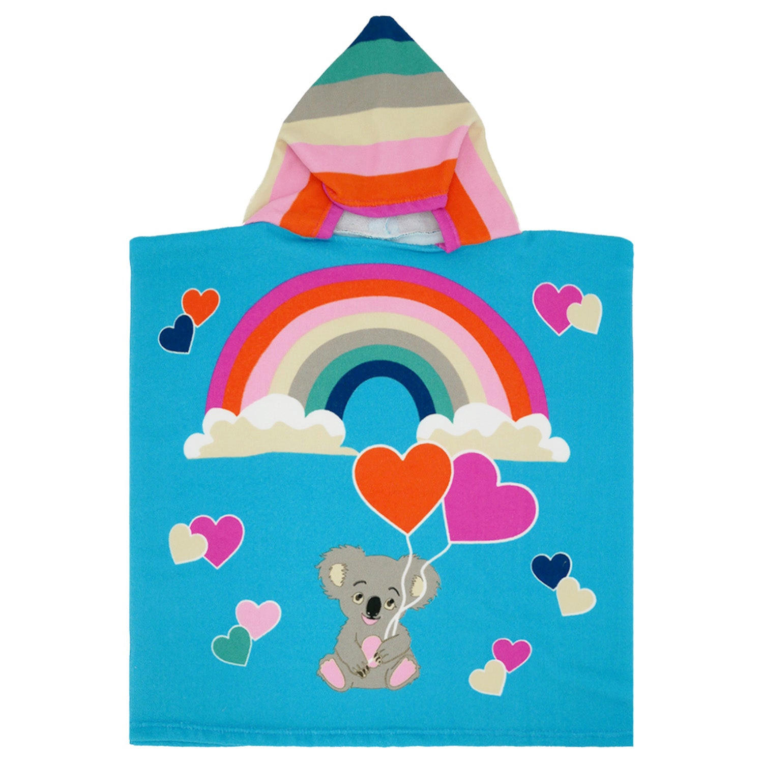 PONCHO Kinder Mikrofaser Mehrfarbig 60x60 250g/m² - PONCHO Koala - Multicolor, Textil (Einheitsgrößenull) - LE COMPTOIR DE LA PLAGE