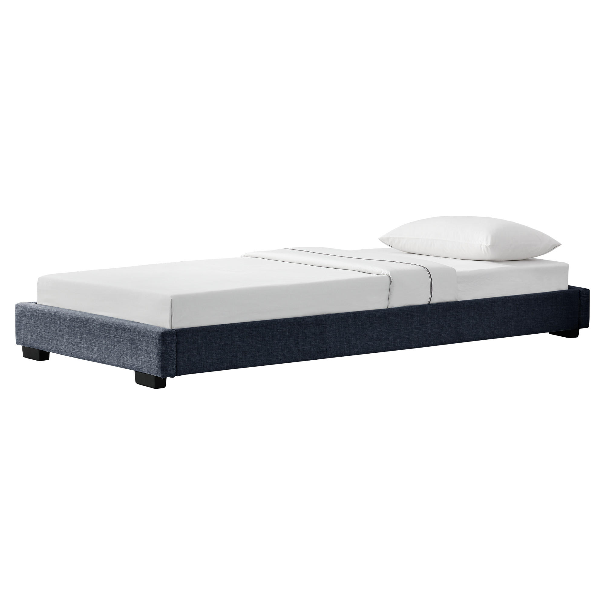 POLSTERBETT Masari - Dunkelgrau, Textil (90/200cm) - Corium