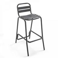 OUTDOOR-BARHOCKER, Grau - Grau, Metall (62/95/45cm) - Oviala