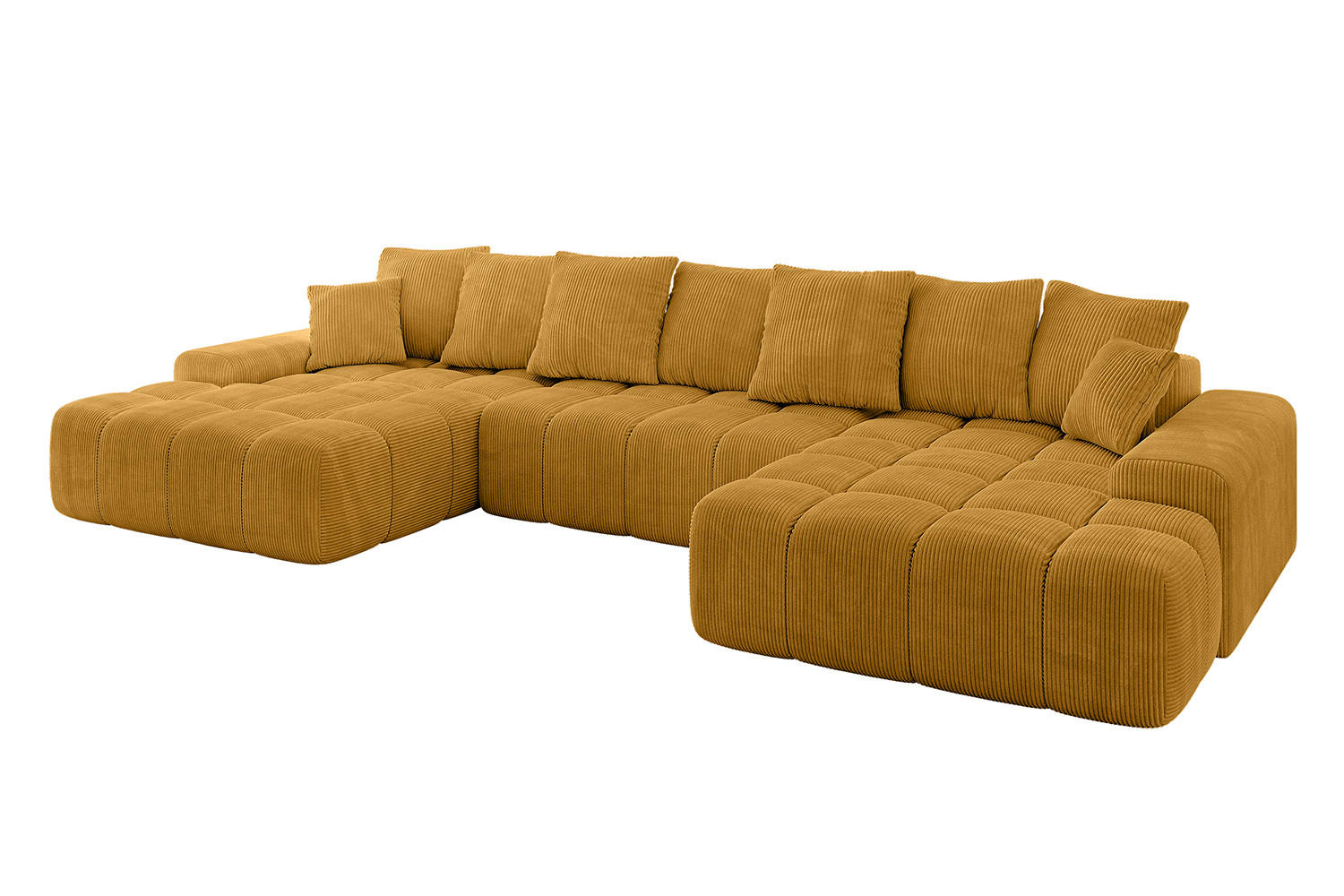 ALTDECOR SEDACÍ SOUPRAVA ENSI-U – 353 × 164 × 69 cm curry žlutá