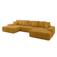 WOHNLANDSCHAFT ENSI-U - 353x164x69 cm Currygelb - Currygelb, Holzwerkstoff/Kunststoff (357/69/164cm) - ALTDECOR