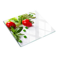 GLASPLATTE 60x52 cm Frisches Gemüse - Rot, Glas (60/0.4/52cm) - TULUP
