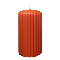 RILLEN KERZEN Dukat 150 x Ø 80 mm, 4 Stück - Terracotta, Paraffin (8/15/15cm) - Wiedemann Kerzen