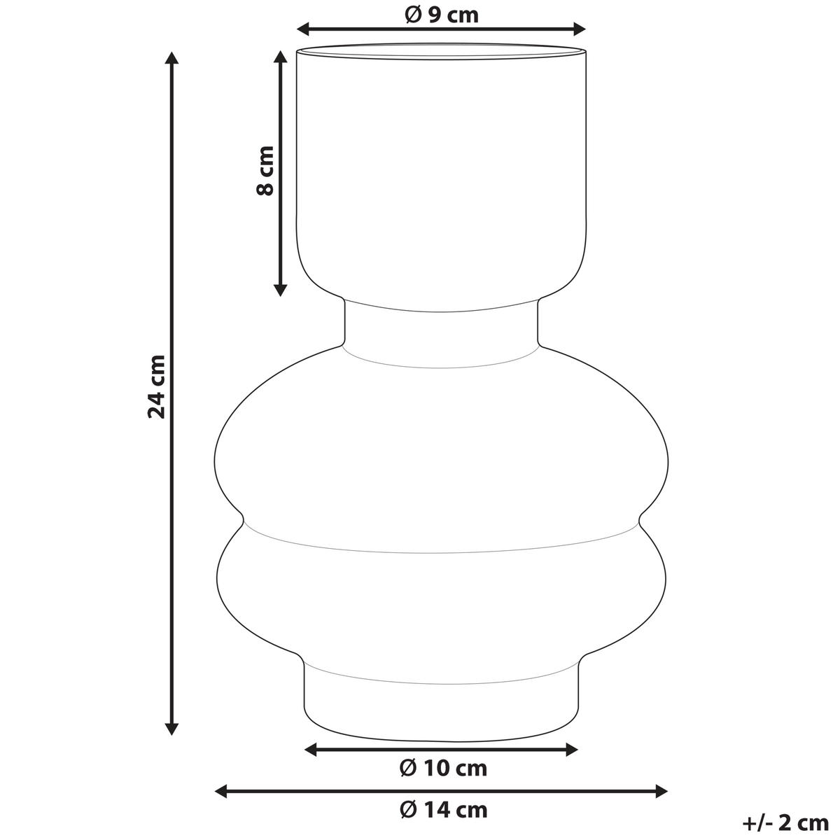 BLUMENVASE Glas violett Rodia - Violett, Glas (24cm) - Beliani