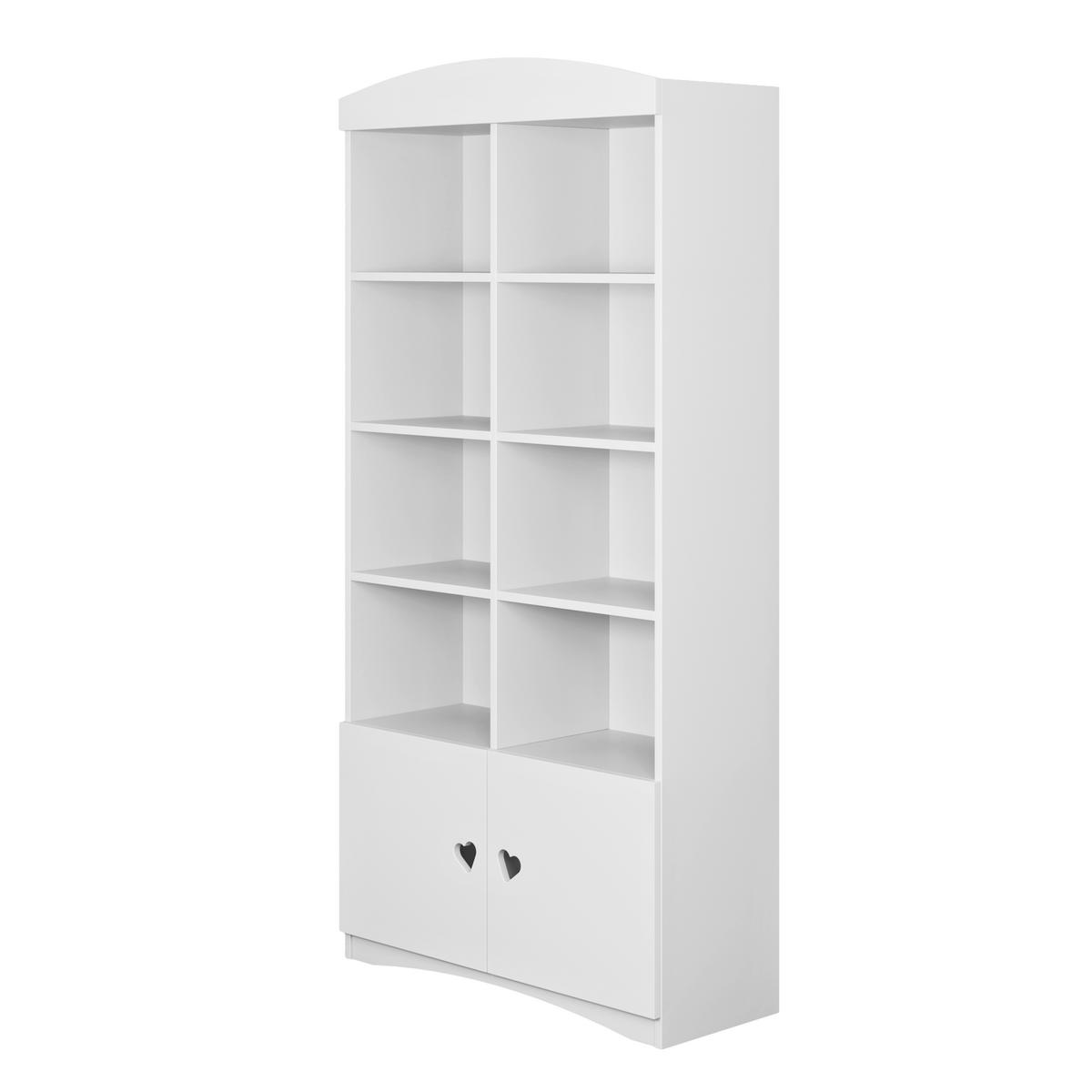 KINDERREGAL Julia Weiß 90\188\36 - Weiß, Holzwerkstoff (90/188/36cm) - RAUMHIRSCH FURNITURE