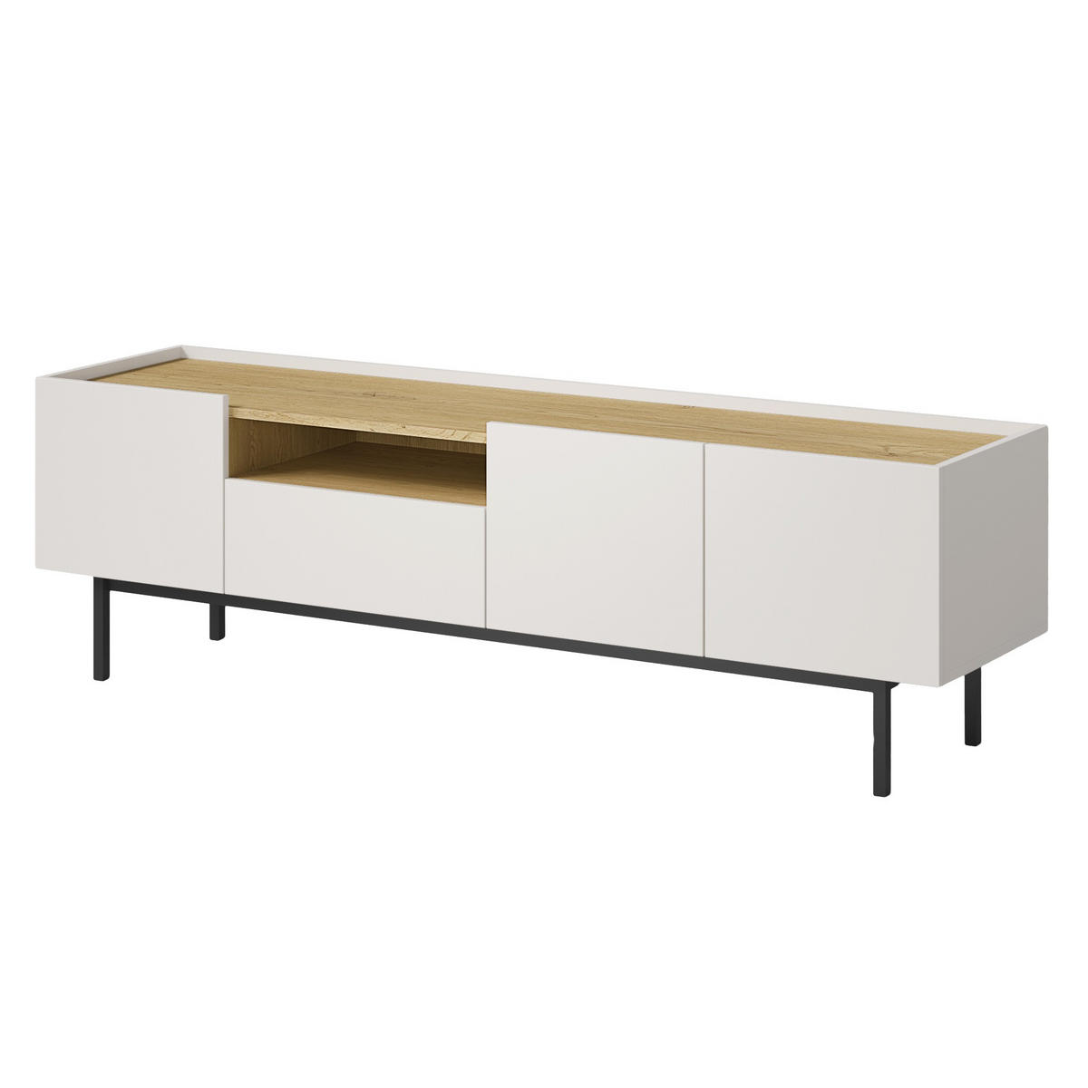 TV-LOWBOARD Noel 165 Kaschmir/ Cremona-Eiche (stehend) - Kaschmir/Eichefarben, Holzwerkstoff/Metall (164/50/42cm) - mzm24