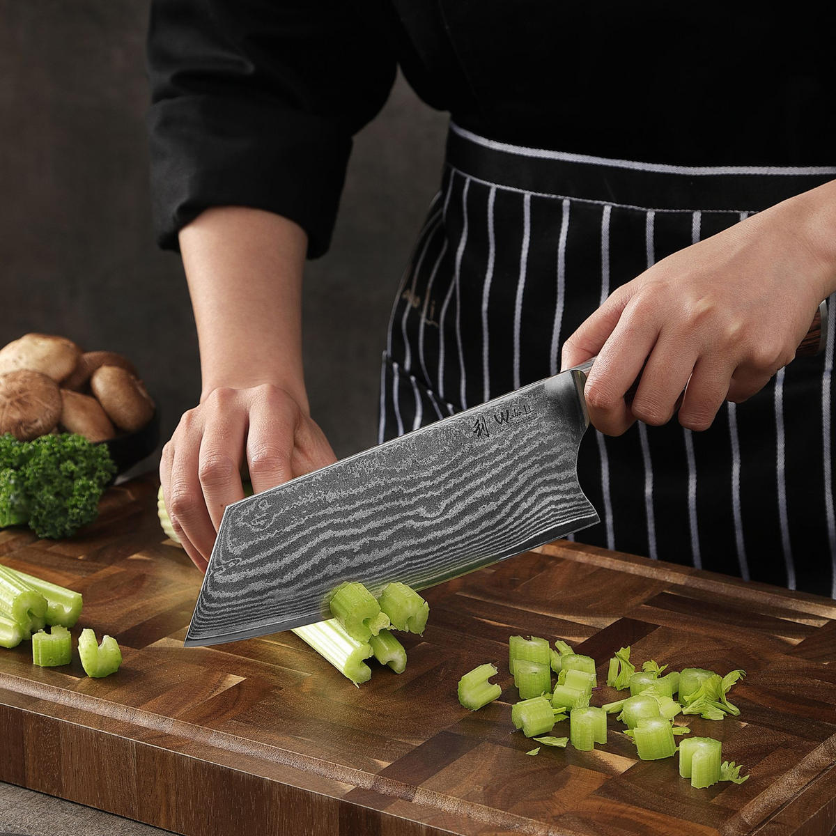 CHAI Dao Kochmesser I EDIB - Braun, Holz/Metall (30cm) - Wakoli