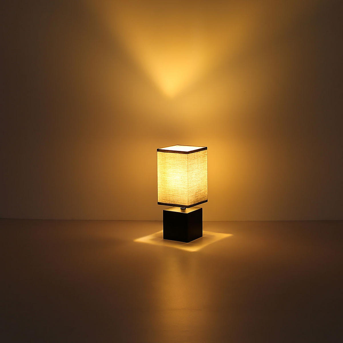 TISCHLEUCHTE Valentino Holz Schwarz - Schwarz, Holz (12/12/30cm) - Globo Lighting