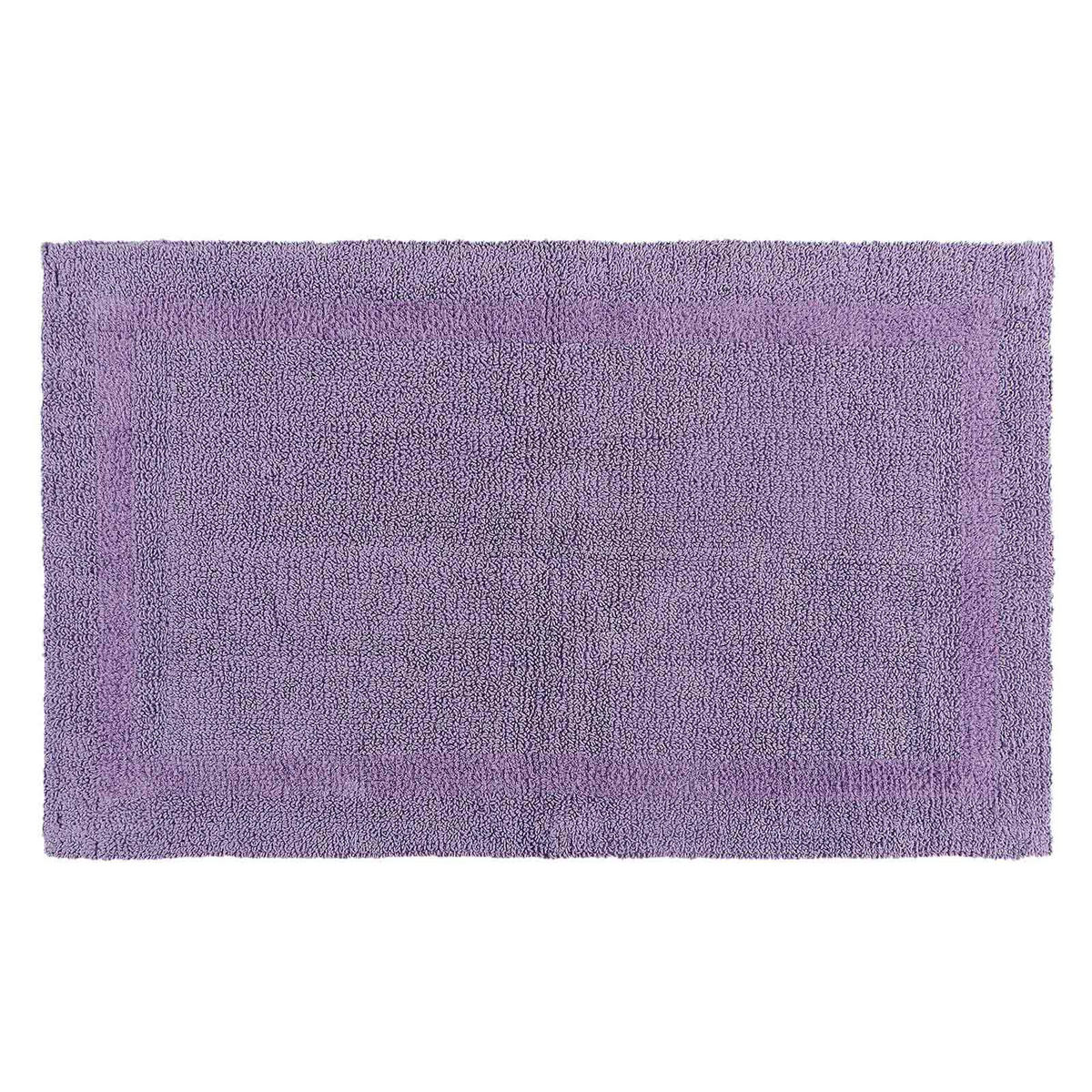 BADEMATTE 50/80 cm, 100% Baumwolle, wendbar - Flieder, Textil (50/80cm) - Homescapes