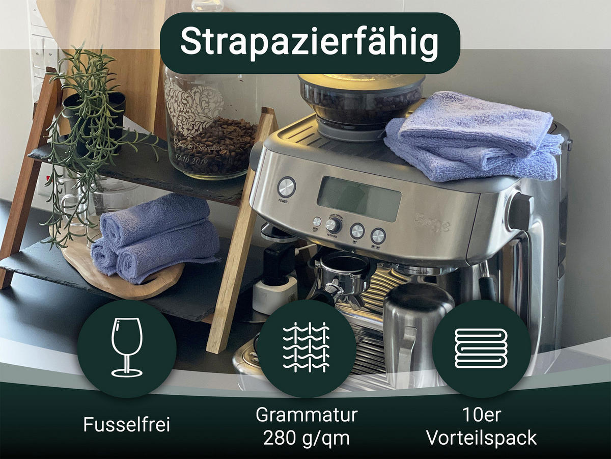 REINIGUNGSTÜCHER, 10er-Set, 30x30 cm, 80% Polyester, 20% Polyamid, Lila - Flieder, Textil (30/30cm) - Zollner