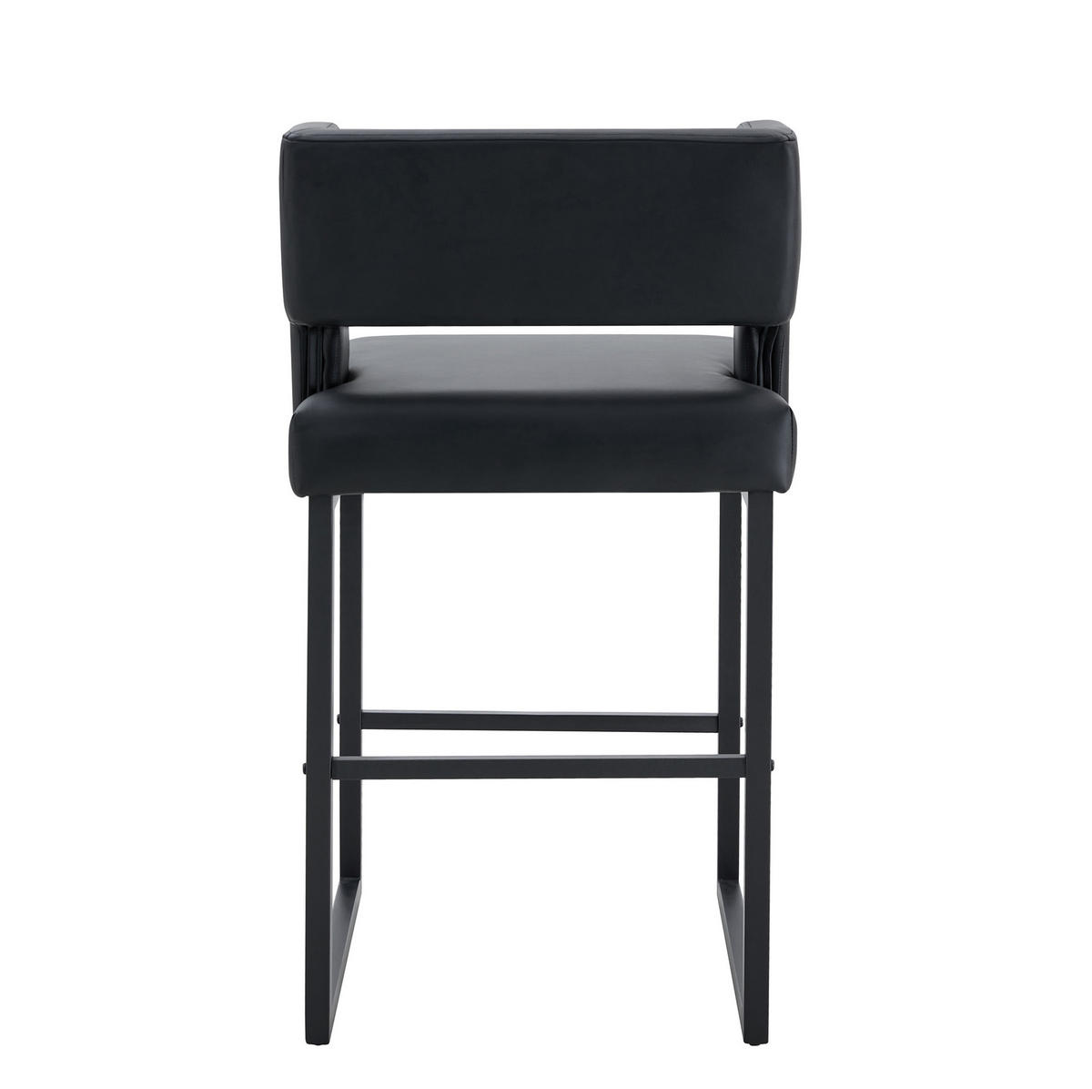 BARSTUHL 2er-Set nordisches Design 91,4 cm Metall/PU Black - Schwarz, Metall (53.3/91.4/48cm) - Meubliv