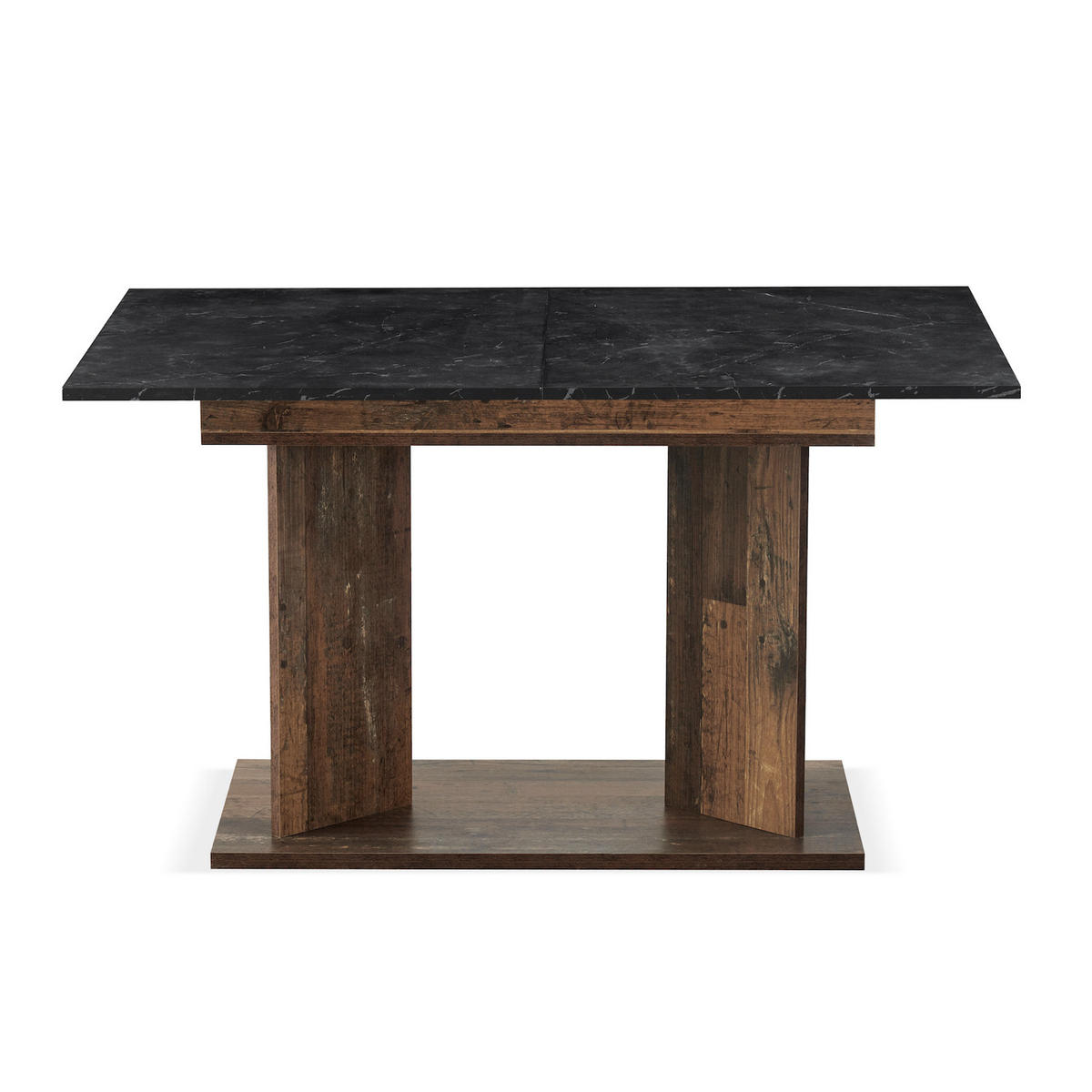 ESSTISCH VIVIAN 120-160/80/76 cm - Anthrazit/Sonoma Eiche, Holzwerkstoff (80/120/76cm) - B&D Home