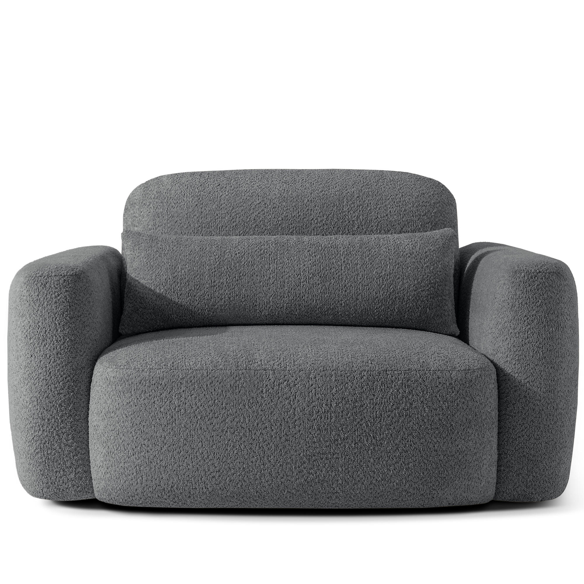 SESSEL ELOSA - Dunkelgrau, Holz/Textil (145/85/115cm) - KONSIMO®