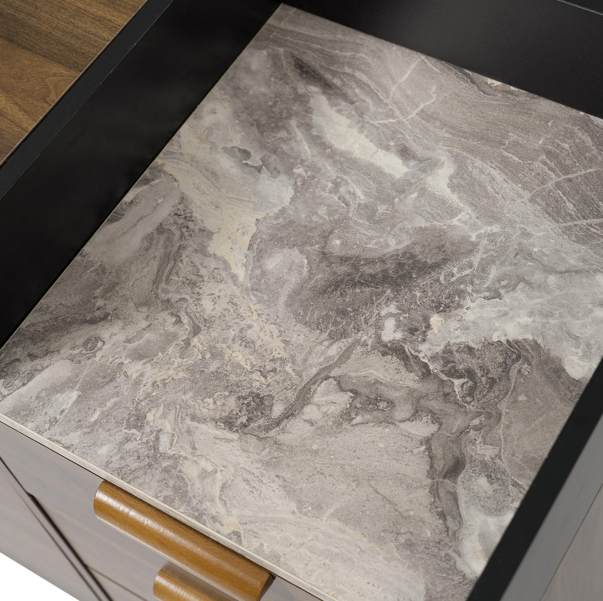 SIDEBOARD 120/77/40 cm Dunkle Eiche aus MDF und Massivholz mit verstellbarem Einlegeboden - Eichefarben, Holzwerkstoff (40/77/120cm) - OKMYHOME