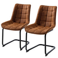 FREISCHWINGER - Microfaser / Metall - Cognac, Textil (51/87/60cm) - home24