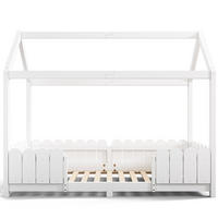 HAUSBETT 90/200 cm Weiß - Weiß, Holz - Raumix