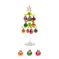 WEIHNACHTSDEKORATION Kristallbaum mit Ornamenten Traditionell Mehrfarbig 26cm (Glas / 1 Stk.) - Multicolor, Glas (10/26/10cm) - Krebs Glas Lauscha