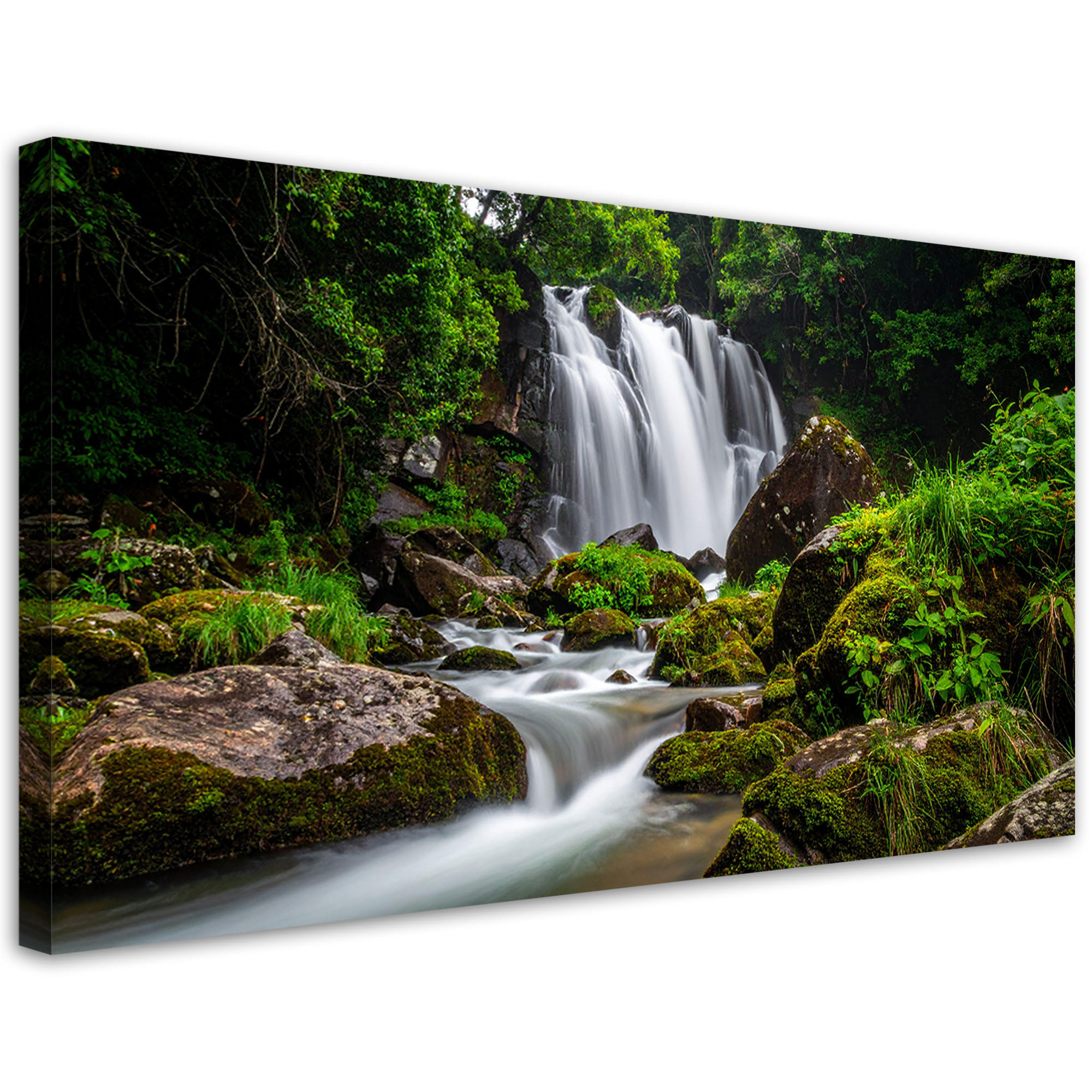 LEINWANDBILD Landschaften 120x60cm - Grün, Textil (120/60cm) - Feeby