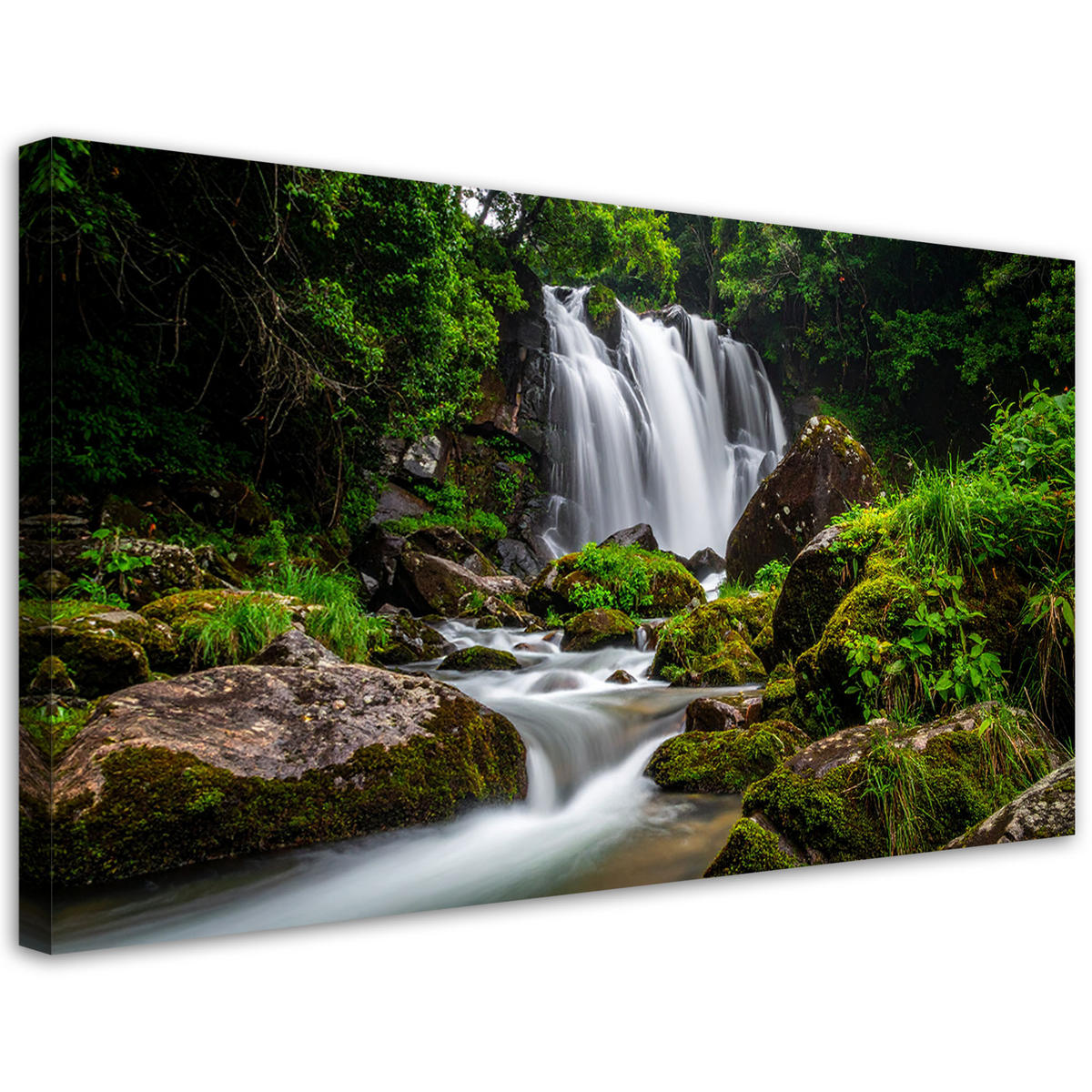 LEINWANDBILD Landschaften 120x60cm - Grün, Textil (120/60cm) - Feeby