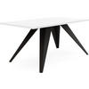 COUCHTISCH Vance rechteckig, Weiß 120/60/48 cm - Schwarz/Weiß, Holzwerkstoff/Metall (60/120/48cm) - WFL GROUP
