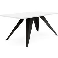 COUCHTISCH Vance rechteckig, Weiß 120/60/48 cm - Schwarz/Weiß, Holzwerkstoff/Metall (60/120/48cm) - WFL GROUP