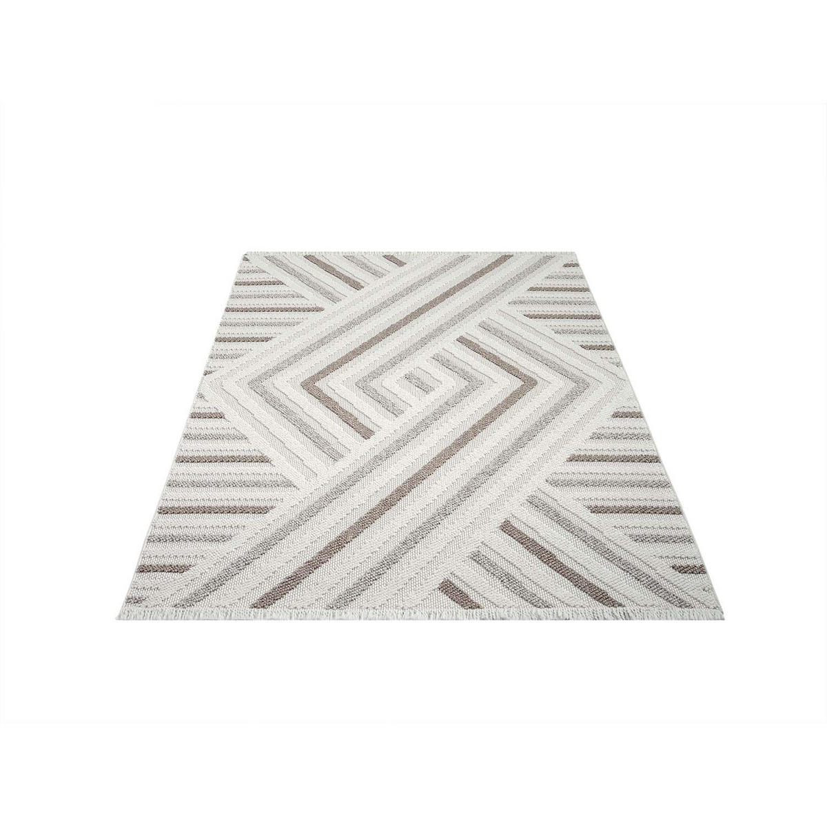 KURZFLOR-TEPPICH Lindo 7590 Creme 200x290 cm - Beige/Creme, Textil (200/290cm) - carpet city
